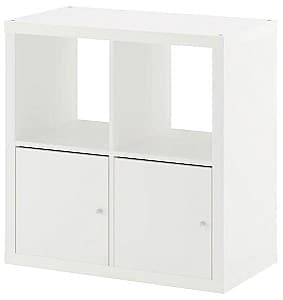 Стеллаж IKEA Kallax с дверцами 77x77 Белый