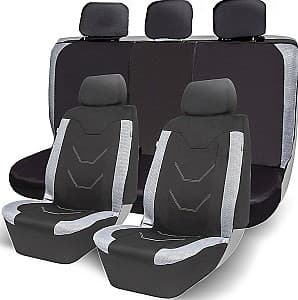 Набор чехлов на сидения авто AIRLINE ADCS004 8 шт. (черный/серый)