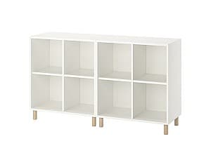 Etajera IKEA Eket cu picioare/lemn 140x35x80 Alb