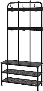 Antreu IKEA Pinnig bancă pantofi 193x37x90 Negru