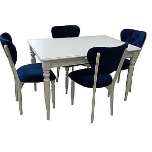 Набор стол и стулья Yasen Lavinia (4 стулья Синий)