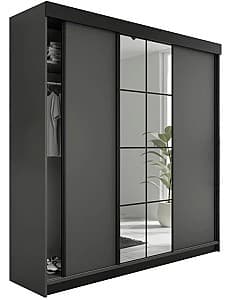 Шкаф-купе Prime Furniture Lamaro 200x205x59 Графит(Серый)/Черный