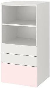 Детский комод IKEA Smastad/Platsa 3 ящика 60x57x123 Белый/Бледно-розовый