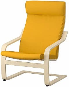 Кресло IKEA Poang Березовый Шпон/Шифтебу Желтый