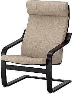 Кресло IKEA Poang Черно-коричневый/Хилларед Бежевый