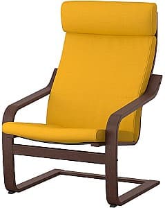 Кресло IKEA Poang Коричневый/Шифтебу Желтый