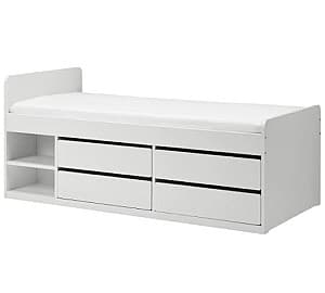 Pat copii IKEA Slakt White  90×200