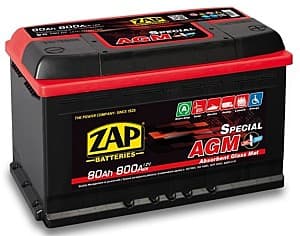 Автомобильный аккумулятор ZAP 80 Ah AGM
