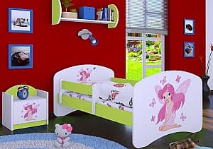Детская кровать Happy Baby Happy Princess with Butterflies L01 70x140 (White/Pastel Green)
