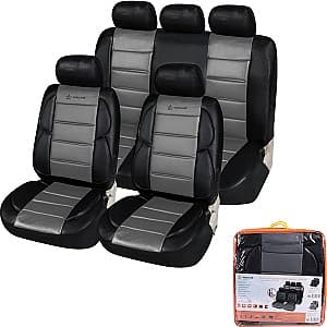 Набор чехлов на сидения авто AIRLINE ACS-UEL-09 11 шт. (черный/серый)