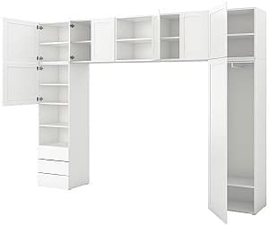 Шкаф IKEA Platsa 8 дверей/3 ящика 340x42x241 Белый/Фоннес Саннидаль