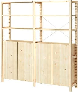 Стеллаж IKEA Ivar 2 секции/полки/шкаф 174x30x179 Сосна(Бежевый)