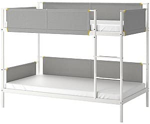 Детская кровать IKEA Vitval 90x200 Белый/Серый