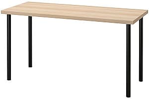Masa de birou IKEA Lagkapten/Adils 140x60 Aspect Stejar Antichizat/Negru