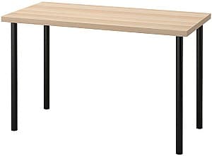 Masa de birou IKEA Lagkapten/Adils 120x60 Aspect Stejar Antichizat/Negru