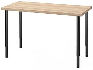 Masa de birou IKEA Lagkapten/Olov 120x60 Aspect Stejar Antichizat/Negru