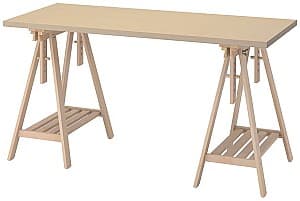 Офисный стол IKEA Malskytt/Mittback 140x60 Береза(Бежевый)