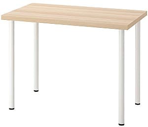Masa de birou IKEA Linnmon/Adils 100x60 Aspect Stejar Antichizat/Alb