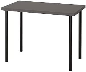 Офисный стол IKEA Linnmon/Adils 100x60 Темно-серый/Черный