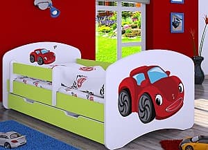 Детская кровать Happy Baby Happy Fairy Car L02 с ящиком 70x140 Белый/Пастельный Зеленый