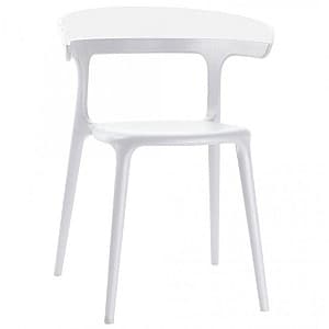 Пластиковый стул Papatya Luna White/White