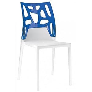 Пластиковый стул Papatya Ego-Rock Blue/White