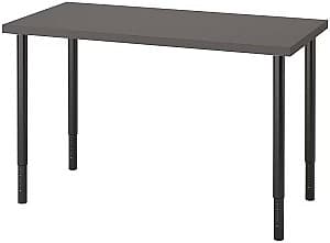 Masa de birou IKEA Lagkapten/Olov 120x60 Gri Inchis/Negru
