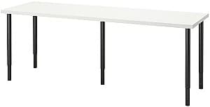 Masa de birou IKEA Lagkapten/Olov 200x60 Alb/Negru