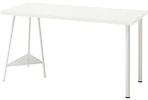 Masa de birou IKEA Lagkapten/Tillslag 140x60 Alb