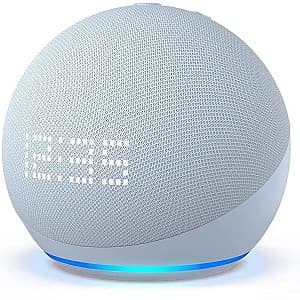 Умная колонка Amazon Echo Dot 5 with clock Blue