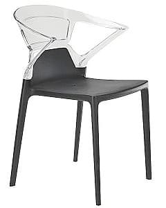 Пластиковый стул Papatya Ego-K Прозрачный/Антрацит (Серый)