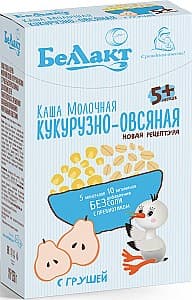 Каши для детей Беллакт кукурузно-овсяная с грушей и пребиотиком (5 м+) 250 г