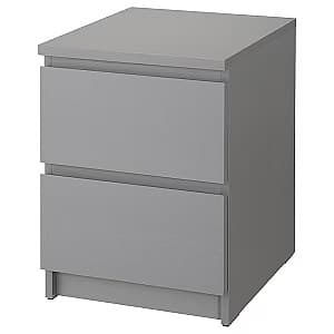 Прикроватная тумбочка IKEA Malm 2 ящика 40x55 Серый