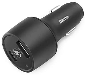 Автомобильная зарядка Hama USB-C+USB-A 42W (183323)