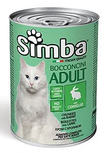 Hrană umedă pentru pisici SIMBA CAT Chunkies with rabbit 415gr