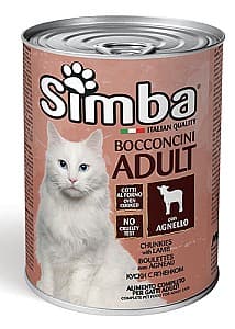 Hrană umedă pentru pisici SIMBA CAT Chunkies with lamb 415gr
