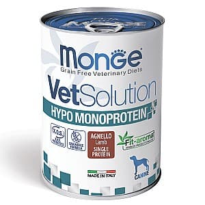 Hrană umedă pentru câini Monge VETSOLUTION HYPO MONOPROTEIN LAMB 400gr
