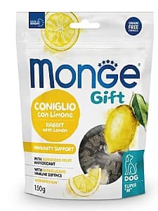 Лакомства для собак Monge GIFT SUPER M IMMUNITY Rabbit/Lemon 150gr