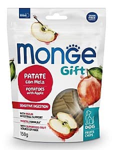 Лакомства для собак Monge GIFT FRUITCHIPS SENSITIVE Potatoes/Apple 150gr