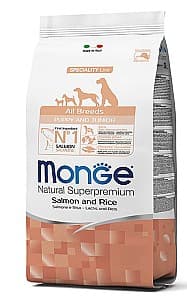 Hrană uscată pentru câini Monge ALL BREED PUPPY Salmone/Rice 12kg