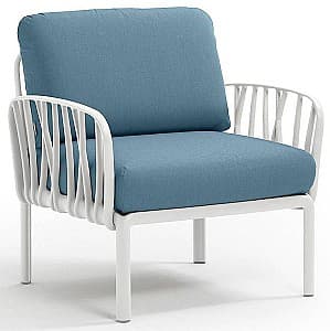Кресло для террасы Nardi KOMODO POLTRONA Белый/Адриатик (Синий) Sunbrella 40371.00.142