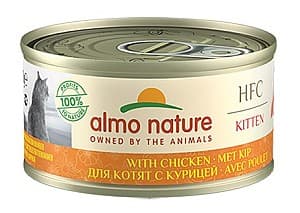 Hrană umedă pentru pisici Almo Nature HFC Can Natural Kitten Chicken 70g