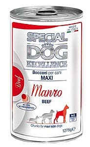Влажный корм для собак Special Dog EXCELLENCE CHUNKIES MAXI ADULT BEEF 1275gr