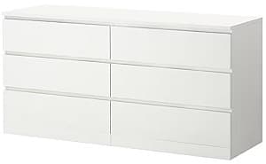 Comoda IKEA Malm 6 sertare 160x78 (Alb)