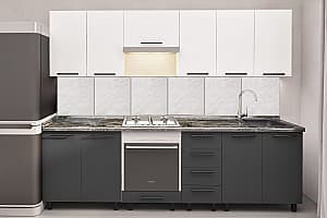 Кухонный гарнитур PS Юля (Trendy Panel) 2.6 m White(Белый)/Storm Grey(Серый)