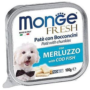 Влажный корм для собак Monge FRESH Pate and chunkies with cod fish 100gr