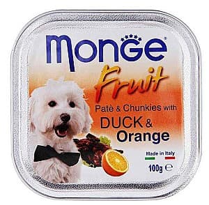 Влажный корм для собак Monge FRUIT DUCK/ORANGE 100gr