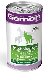 Hrană umedă pentru câini Gemon MEDIUM ADULT LAMB/RICE 1250gr