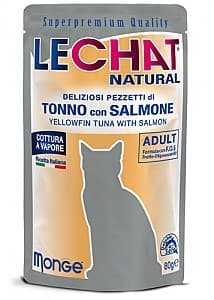 Влажный корм для кошек Monge LECHAT NATURAL Pouch Tuna and salmon 80gr