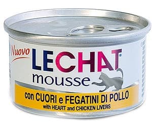 Hrană umedă pentru pisici Monge LECHAT Pate Heart and chicken livers 85gr